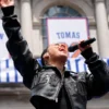 Alicia Keys Knicks Victory Parade Cropped Jacket