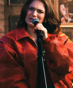 Allie Hayes Off Campus Red Bomber Jacket