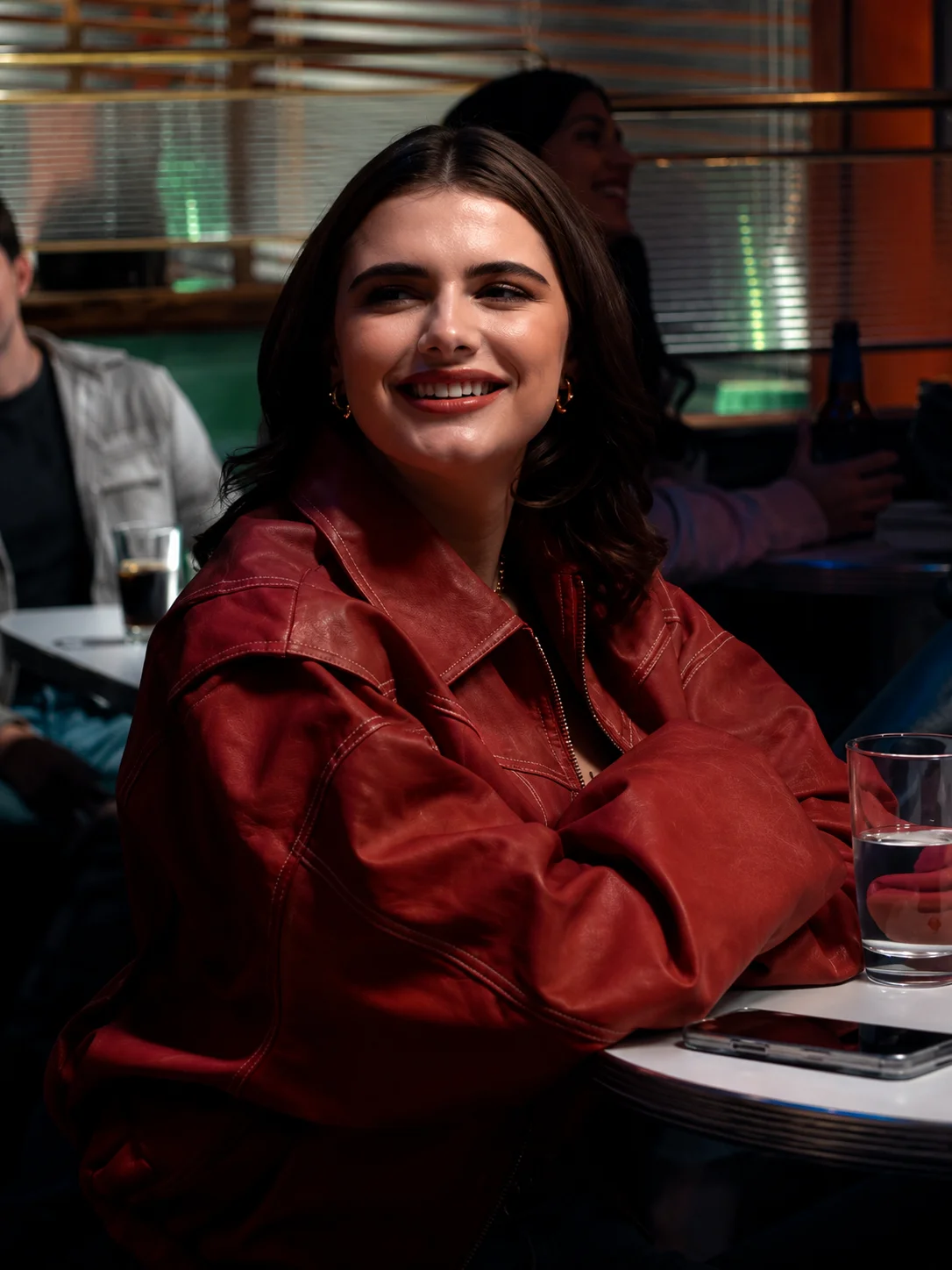 Allie Hayes Off Campus Red Bomber Jacket