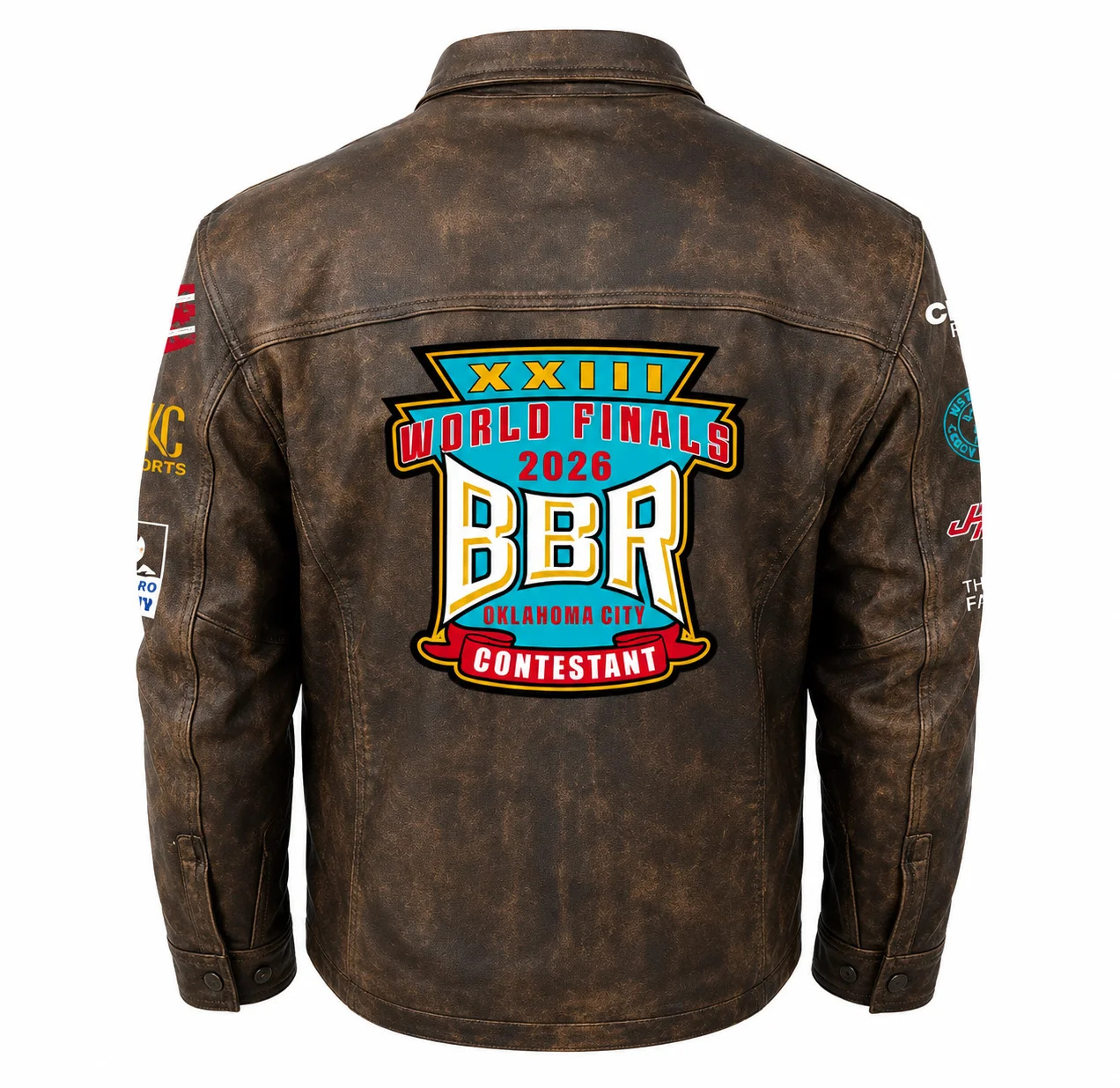 BBR World Finals 2026 Brown Leather Jacket