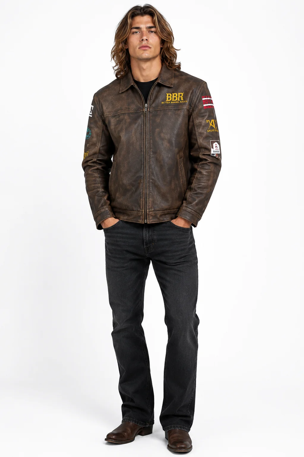 BBR World Finals 2026 Brown Leather Jacket