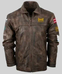 BBR World Finals 2026 Brown Leather Jacket