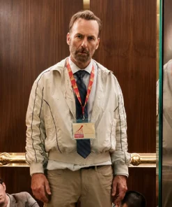 Bob Odenkirk Nobody 2 White Bomber Jacket