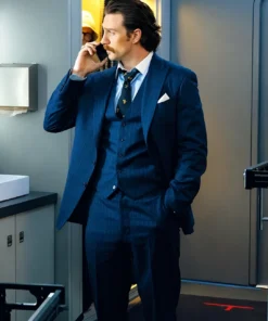 Bullet Train Tangerine Blue Blazer
