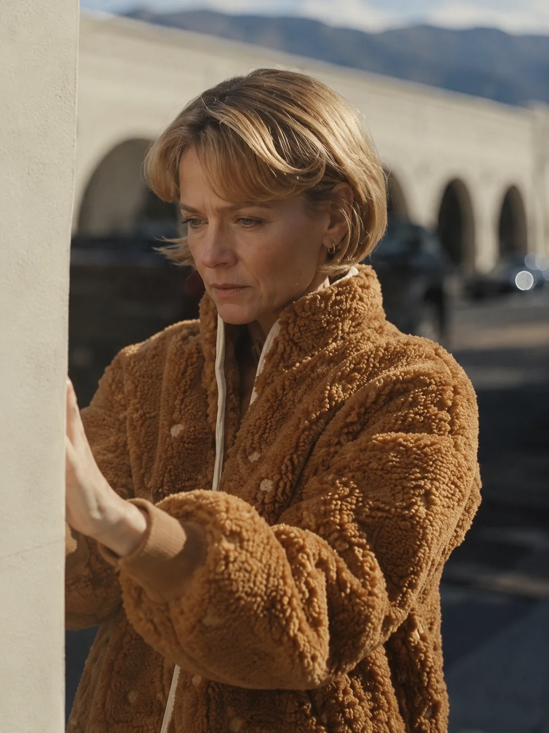 Carey Mulligan Beef Season 2 Brown Sherpa Jacket