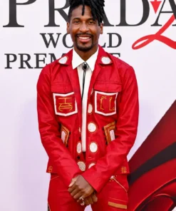 DWP 2 New York Premiere Jon Batiste Red Jacket
