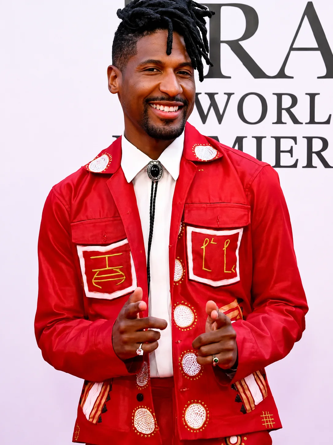 DWP 2 New York Premiere Jon Batiste Red Jacket