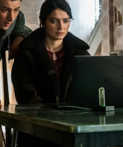 Disclosure Day Eve Hewson Shearling Jacket