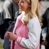 Elle 2026 Lexi Minetree PinkWhite Varsity Jacket