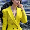 Emily In Paris Season 6 Lily Collins Yellow Blazer