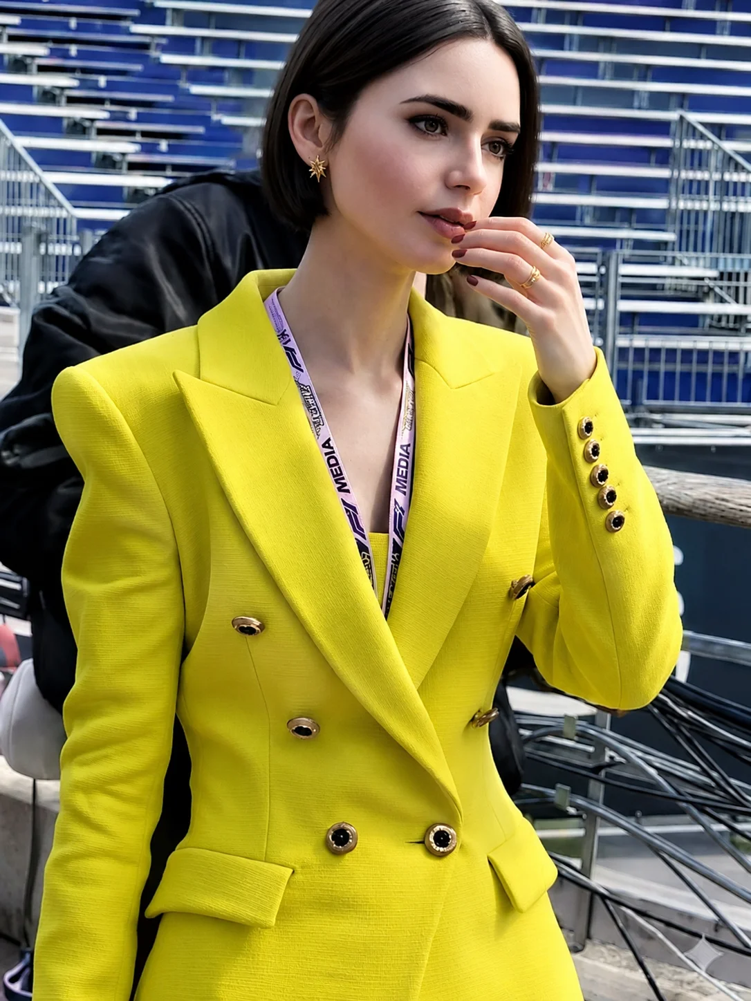 Emily In Paris Season 6 Lily Collins Yellow Blazer