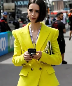 Emily In Paris Season 6 Lily Collins Yellow Blazer