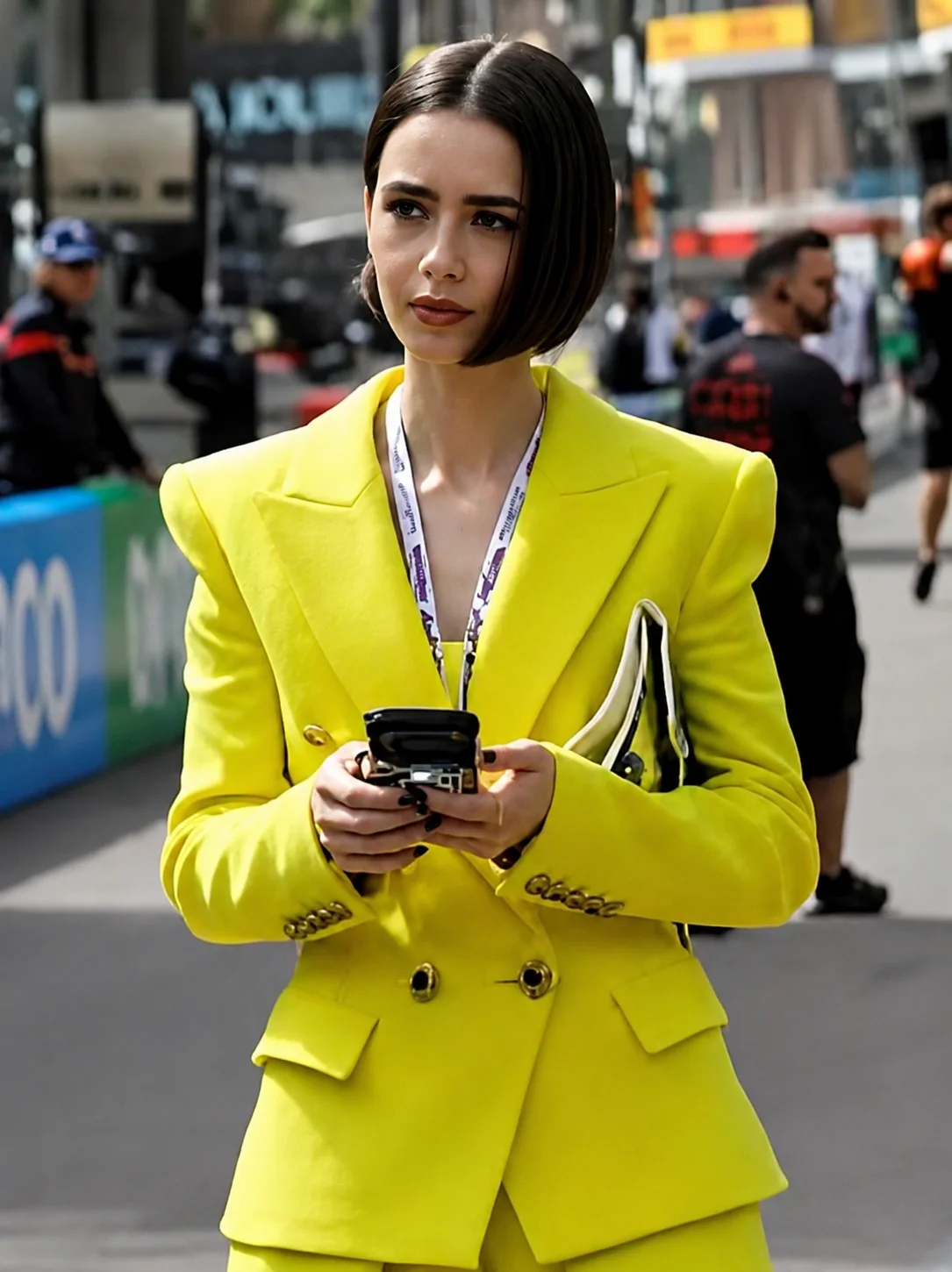 Emily In Paris Season 6 Lily Collins Yellow Blazer