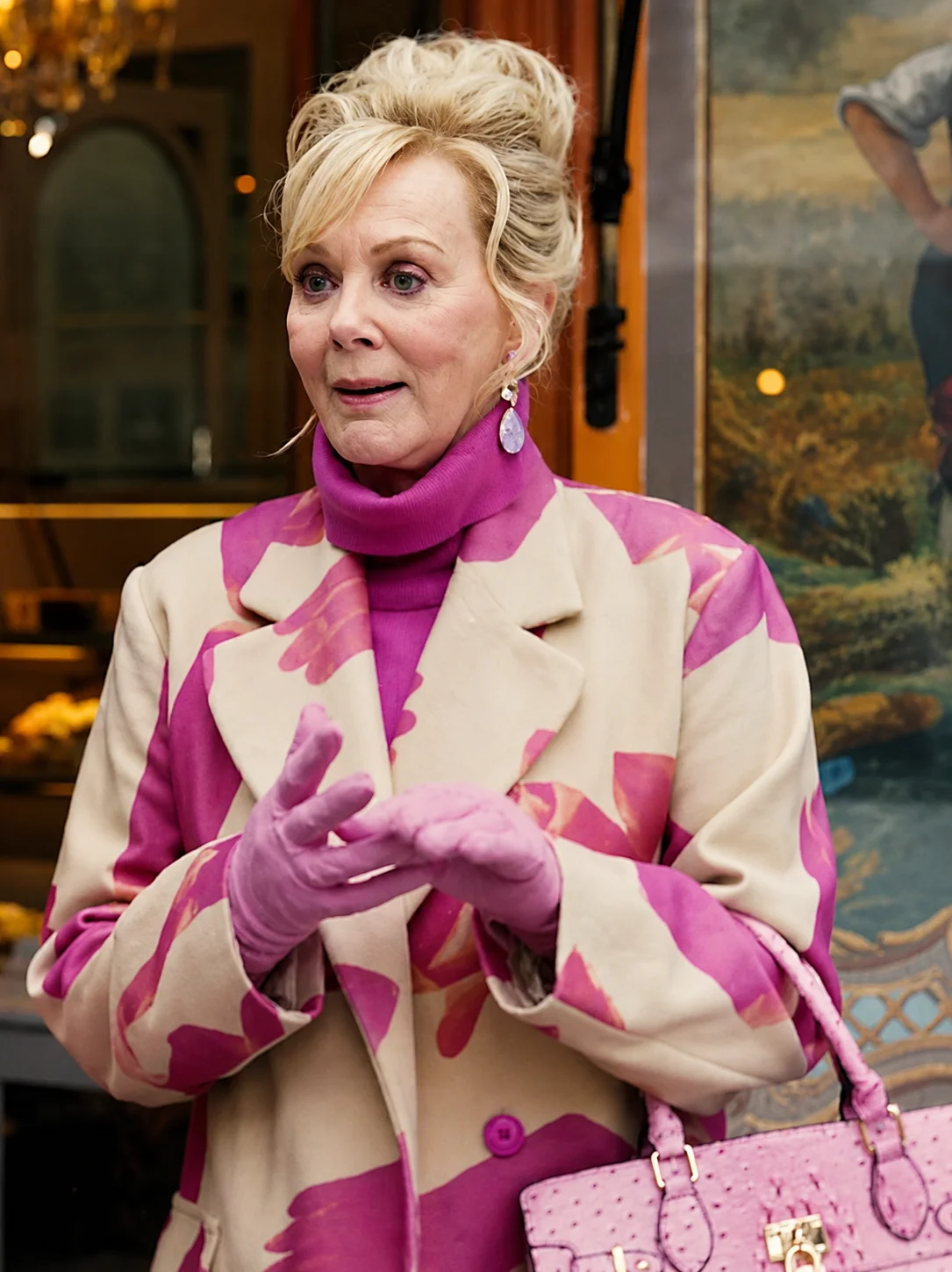 Hacks S5 Jean Smart Floral Print Trench Coat