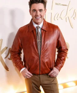 Hacks Season 5 Premiere Jesse McCartney Leather Jacket