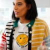In The City 2026 Danielle Olivera Colorblock Striped Cardigan