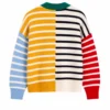 In The City 2026 Danielle Olivera Colorblock Striped Cardigan