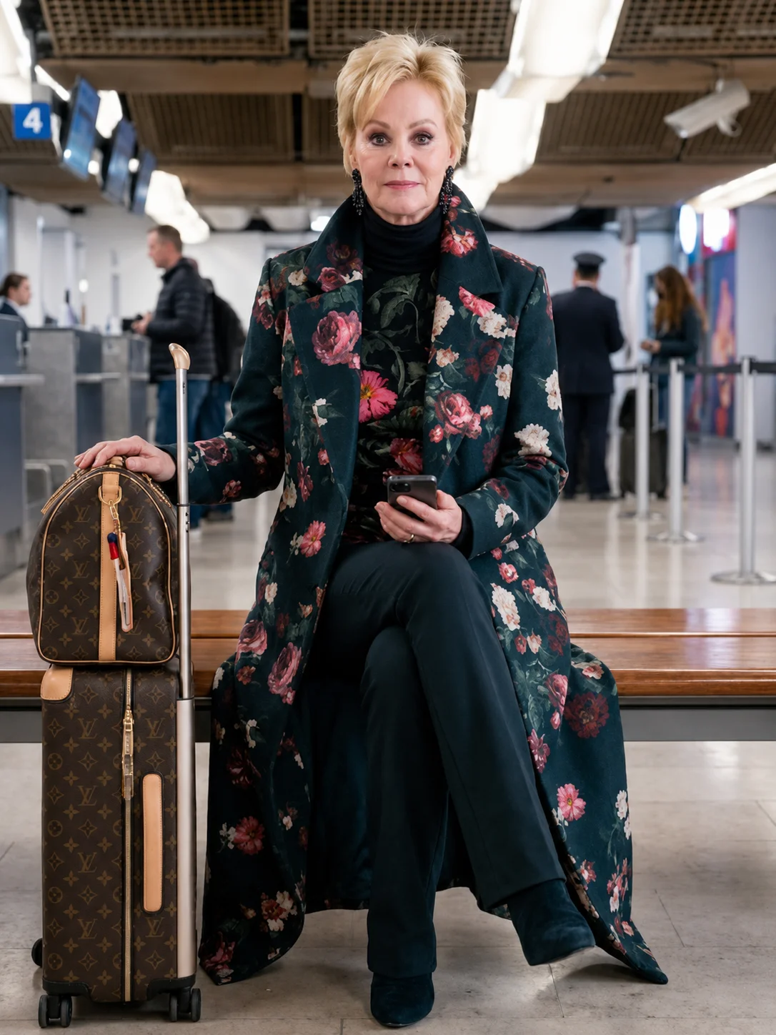 Jean Smart Hacks Season 5 Floral Print Coat