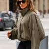 Jennifer Lopez NYC 2026 Sage Green Jacket