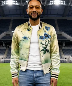 John Legend Floral Bomber Jacket LAFC vs Seattle Sounders Gameday