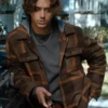 John Logan Off Campus Brown Checkered Jacket