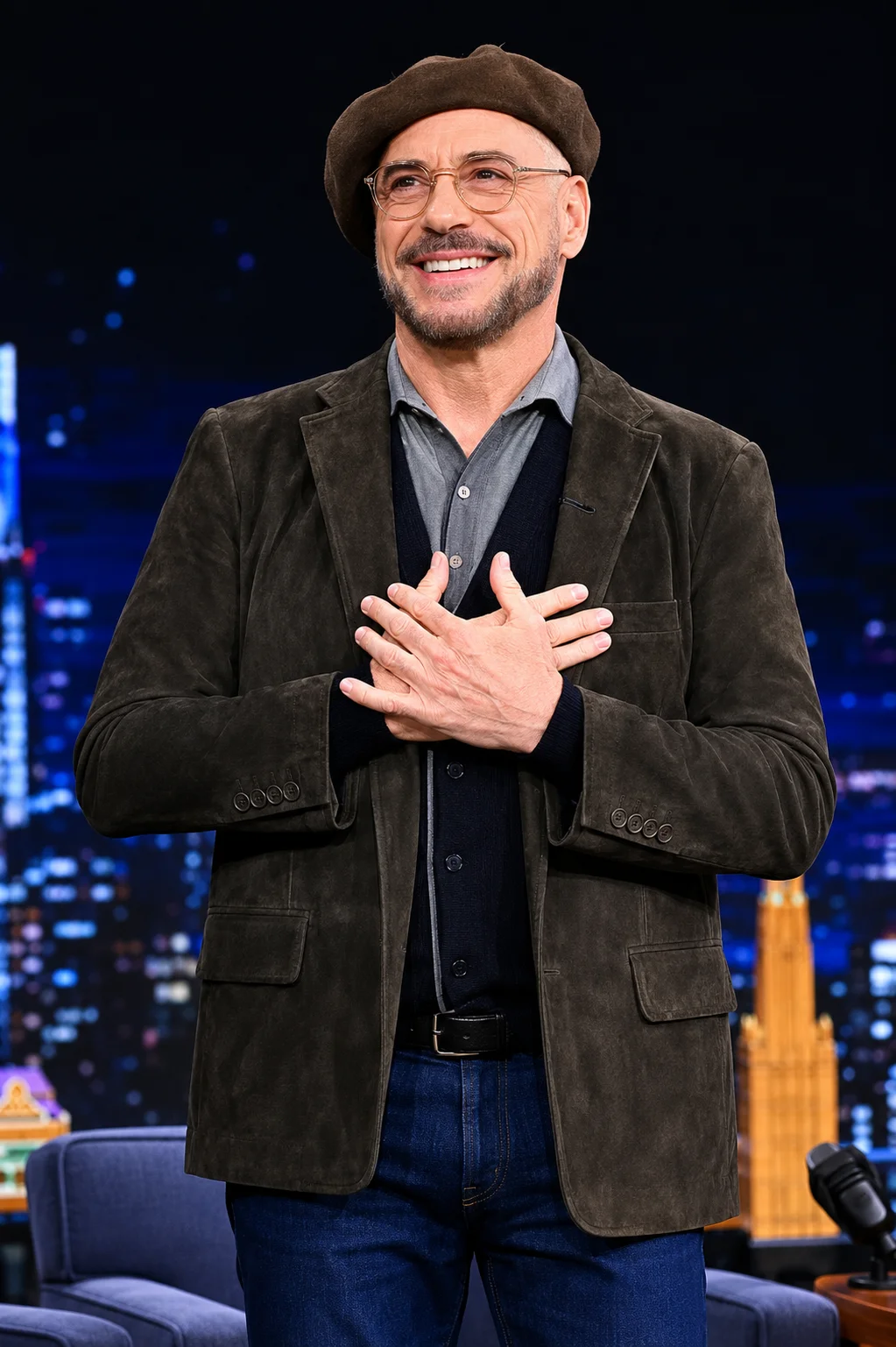 John Travolta The Tonight Show 2026 Suede Blazer