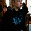 Julia Sarah Stone Off Campus 2026 Black Printed Hoodie