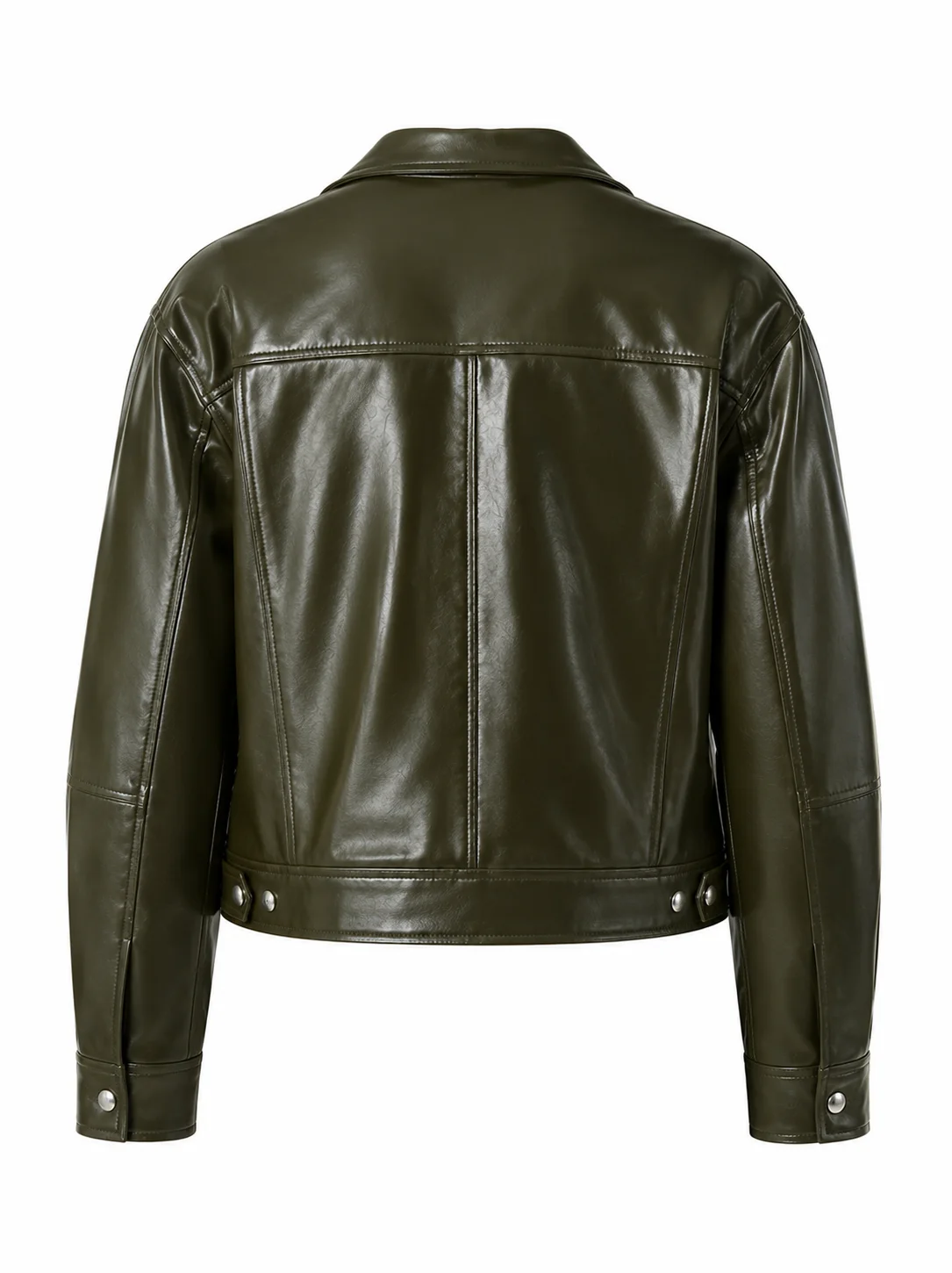 Julia Sarah Stone Off Campus S1 Green Leather Jacket