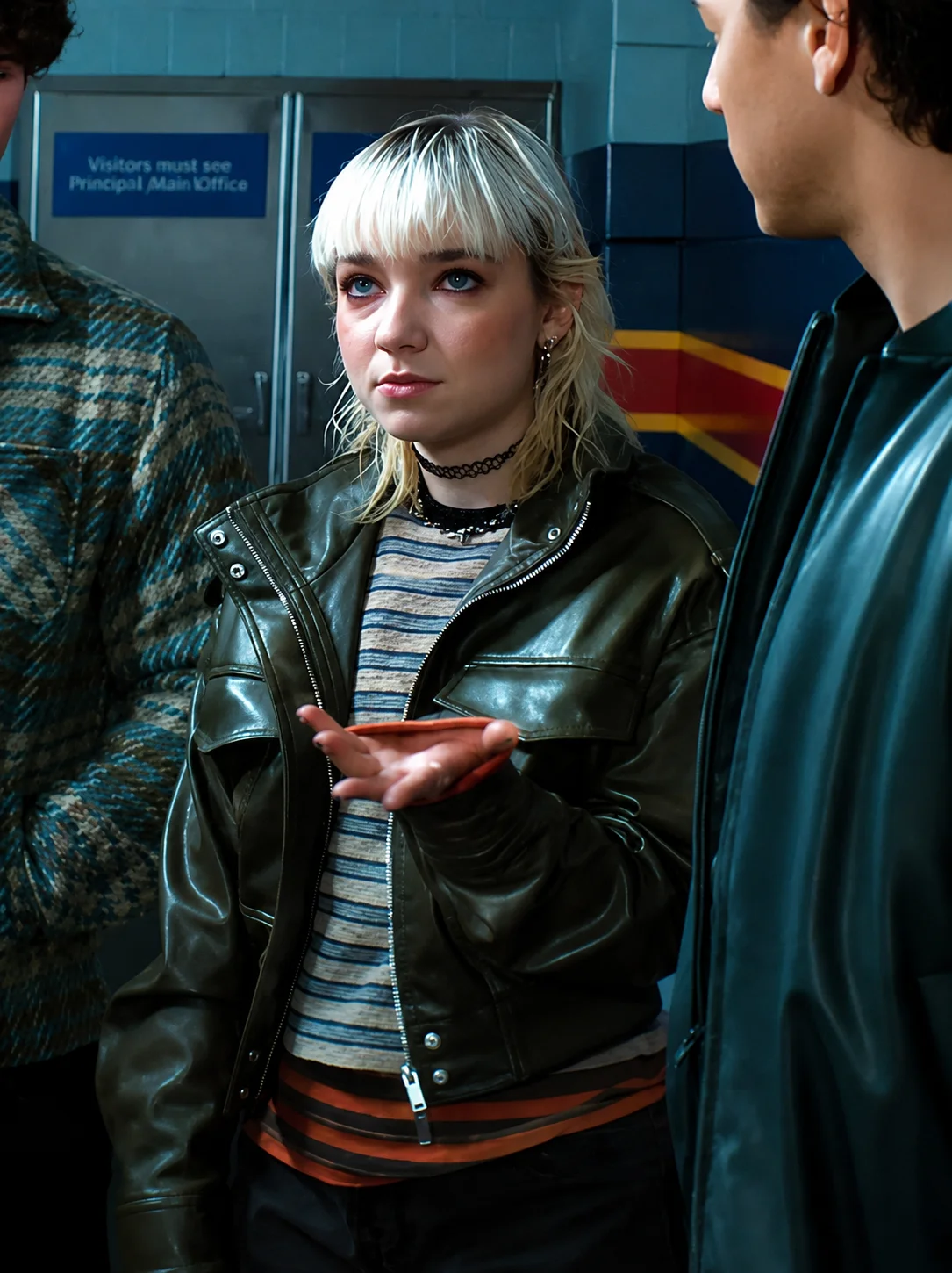 Julia Sarah Stone Off Campus S1 Green Leather Jacket