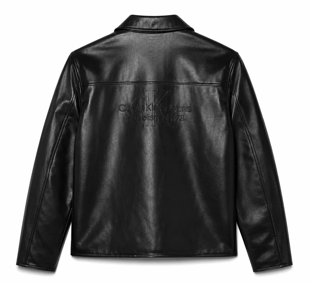 Jungkook Black Calvin Klein Leather Jacket