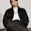 Jungkook Black Calvin Klein Leather Jacket