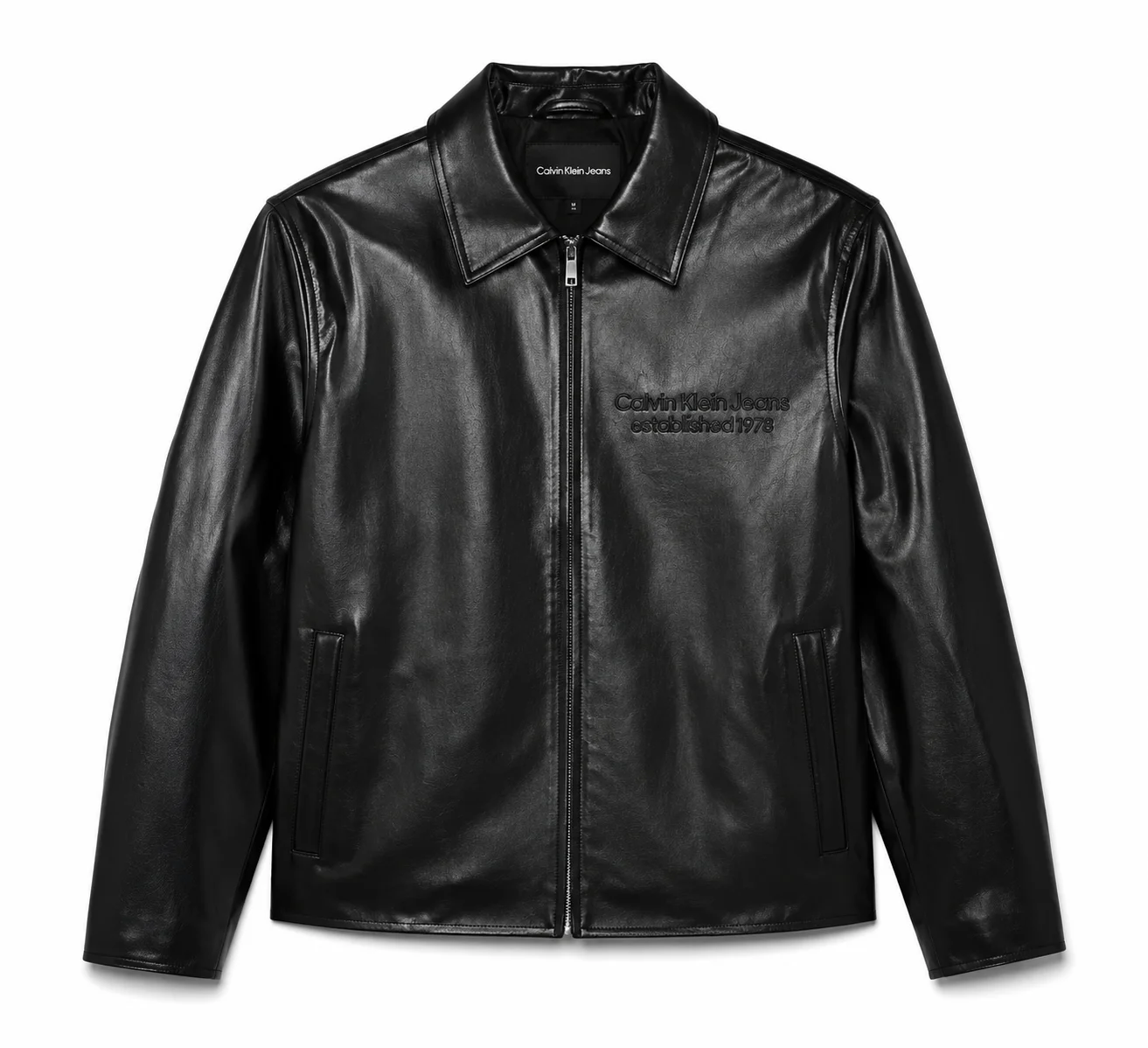 Jungkook Black Calvin Klein Leather Jacket