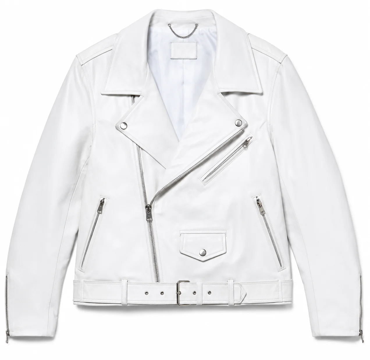 Knicks vs. Cavaliers Game 2 Fat Joe White Biker Jacket