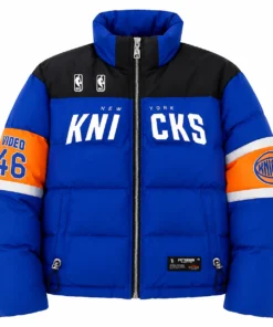 Mariska Hargitay Knicks vs. Cavaliers Game 2 Puffer Jacket