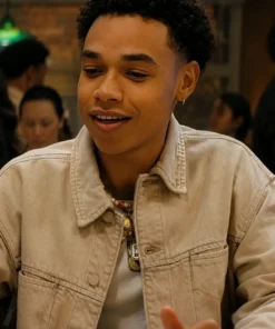 Miles Gutierrez-Riley Off Campus Beige Jacket