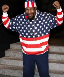 Mr. T American Flag Print Hoodie Philadelphia FAN EXPO