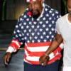 Mr. T American Flag Print Hoodie Philadelphia FAN EXPO