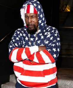 Mr. T American Flag Print Hoodie Philadelphia FAN EXPO