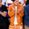 NBA Finals Game 3 Timothée Chalamet Knicks Orange Jacket