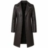 Nicolas Cage Spider Noir Brown Leather Coat