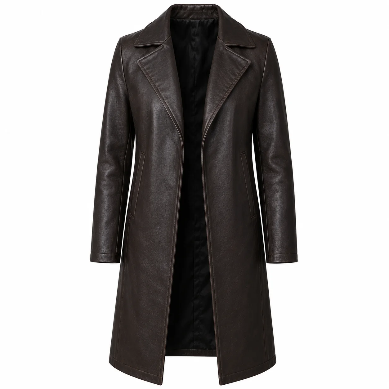 Nicolas Cage Spider Noir Brown Leather Coat