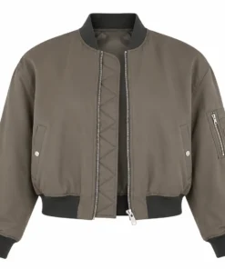 Not Suitable for Work Avantika Olive Bomber Jacket