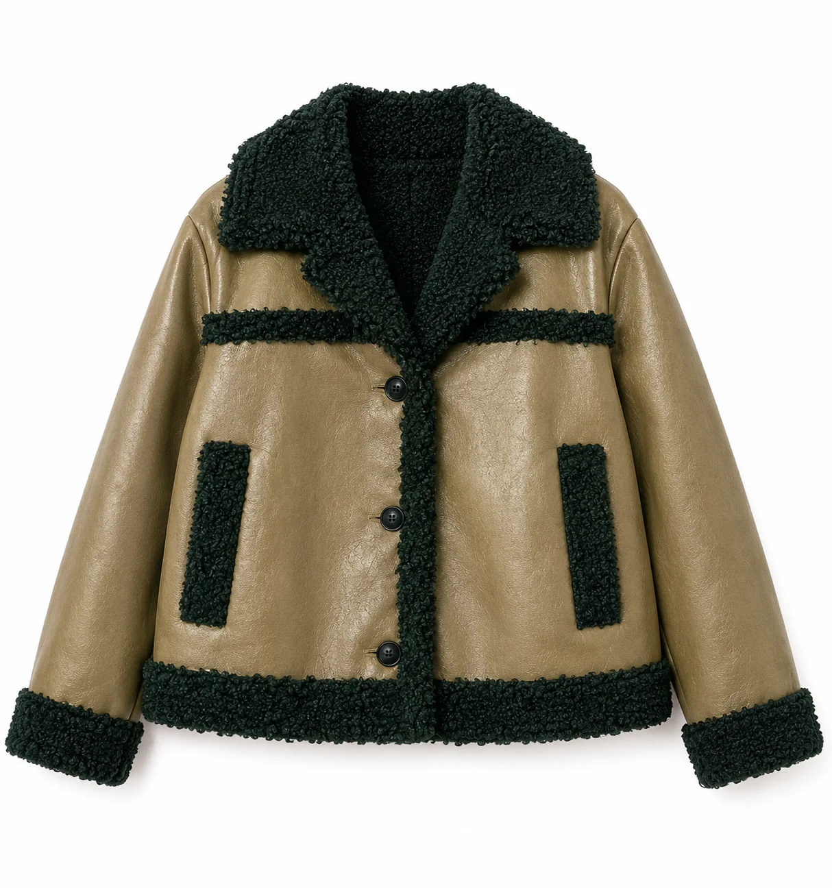 Off Campus 2026 Mika Abdalla Shearling Aviator Jacket