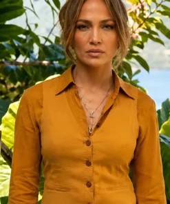 Office Romance 2026 Jennifer Lopez Mustard Vest
