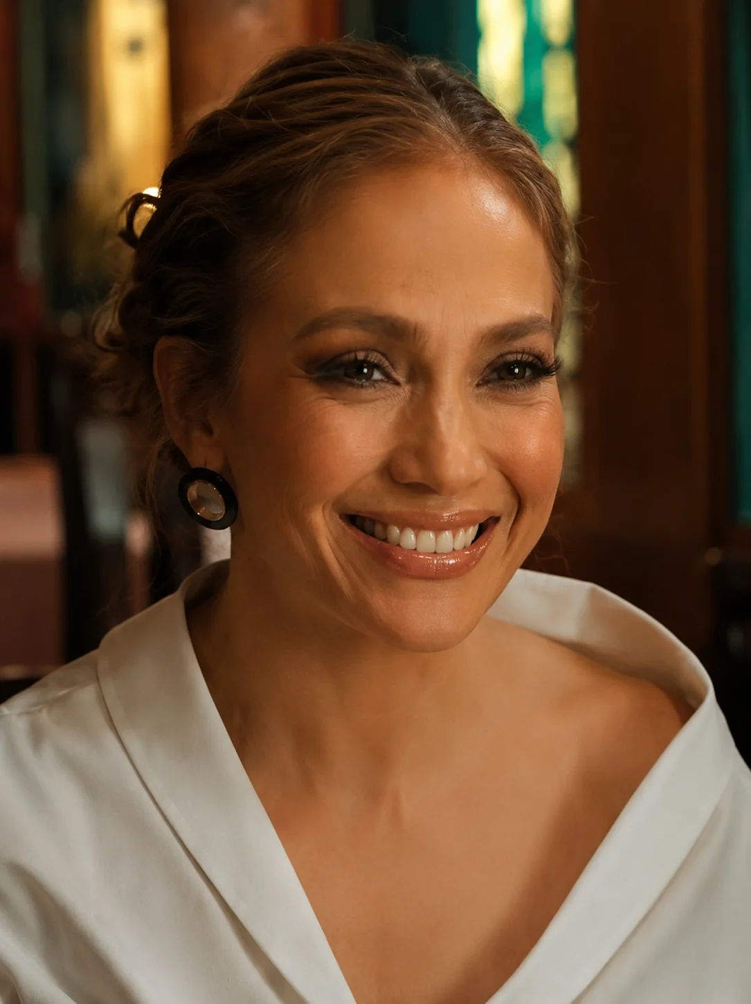 Office Romance 2026 Jennifer Lopez White Blouse