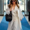 Office Romance 2026 Jennifer Lopez White Trench Coat