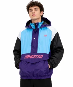 Retro NASCAR Ladies Hooded Windbreaker Jacket