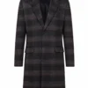Robbie Robertson Spider Noir S01 Wool Plaid Coat