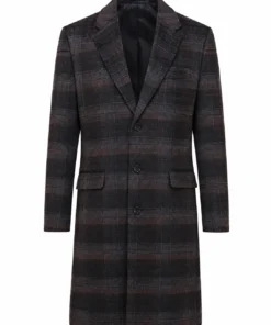 Robbie Robertson Spider Noir S01 Wool Plaid Coat