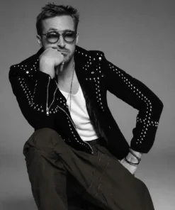 SNL Ryan Gosling Studded Leather Jacket